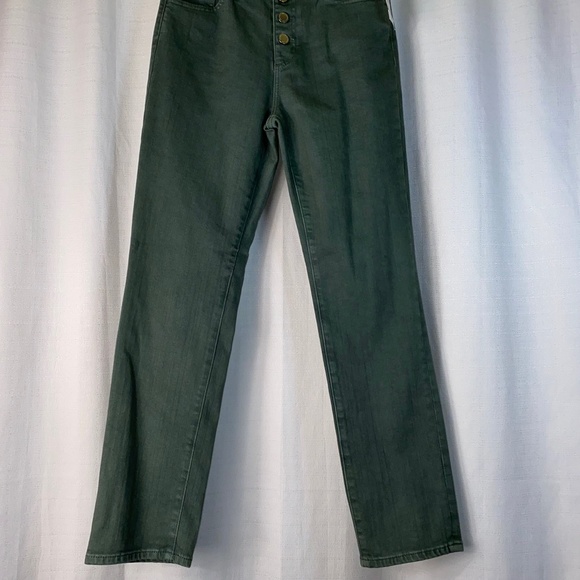 AG Isabelle Button Up High Rise Jeans Size 25 in Green 🆕 Retail $215!!! - Picture 6 of 15
